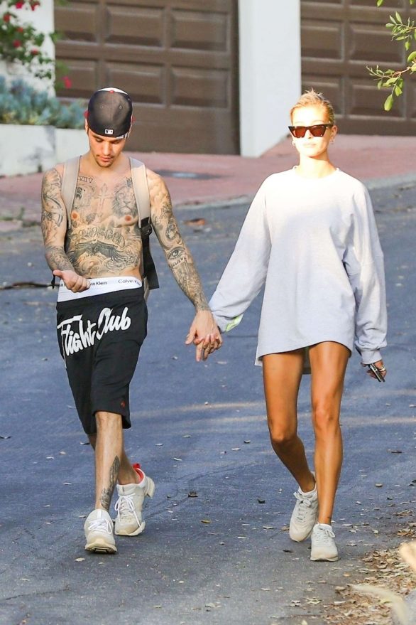 Hailey Baldwin and Justin Bieber - Out and about in Hollywood