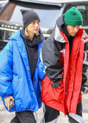 Hailey Baldwin and Justin Bieber - Out for lunch in New York