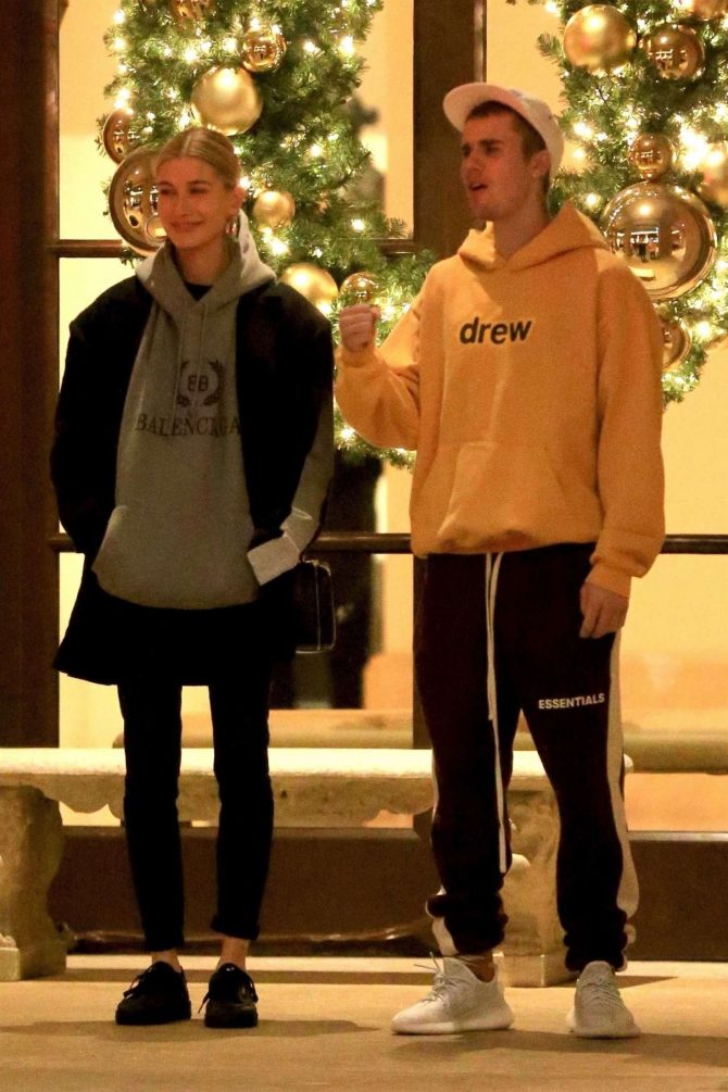Hailey Baldwin and Justin Bieber - Outside the Montage Hotel in Beverly Hills