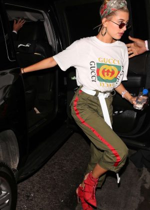 Hailey Baldwin - Arriving to John Mayer private party in Los Angeles