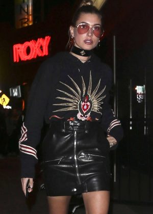 Hailey Baldwin at The Roxy in West Hollywood