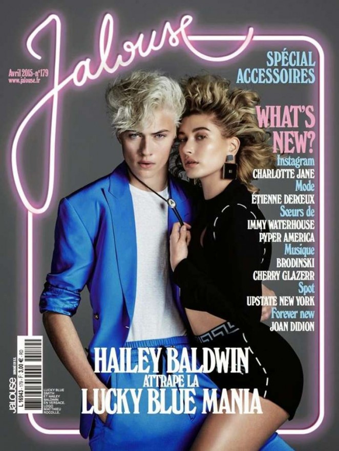 Hailey Baldwin & Lucky Blue Smith - Jalouse Cover Magazine (April 2015)