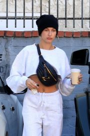 Hailey Baldwin - Wears White top in West Hollywood