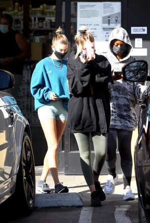 Hailey Bieber and Justin Skye - Seen at Earth Bar in West Hollywood