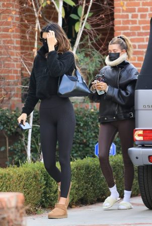 Hailey Bieber and Kendall Jenner - Out for a workout session in Los Angeles