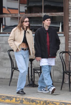 Hailey Bieber - Christmas shopping candids in West Hollywood