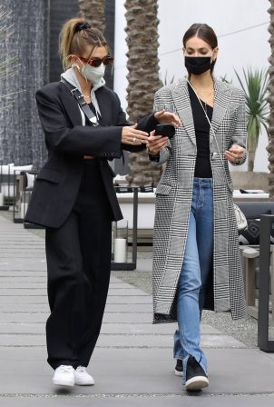 Hailey Bieber - Furniture shopping with Sara Sampaio in West Hollywood
