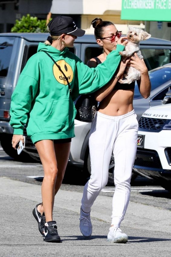 Hailey Bieber - Goes for an early morning gym session with a friend in West Hollywood