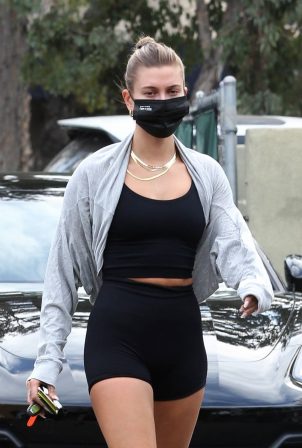 Hailey Bieber - Goes makeup-free in West Hollywood