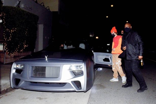 Hailey Bieber - in Santa Monica in the new electric Rolls Royce