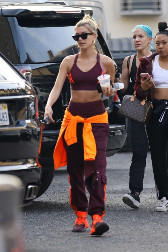 Hailey Bieber - Leaves a dance studio in West Hollywood