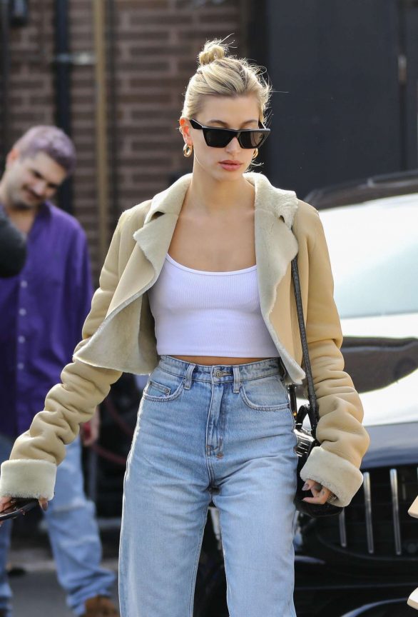 Hailey Bieber - Leaving IL Pataio Italian restaurant in Beverly Hills