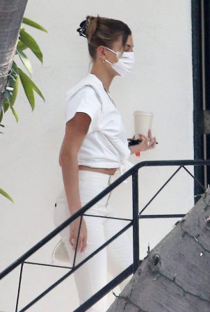 Hailey Bieber - Out for a coffee in West Hollywood