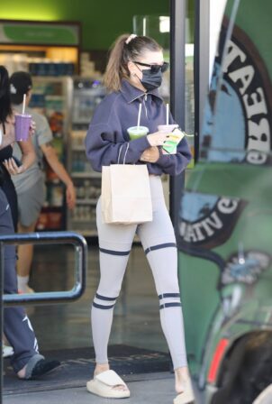 Hailey Bieber - Pictured after a workout in West Hollywood