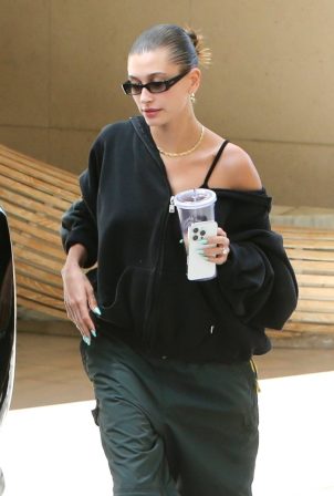 Hailey Bieber - Seen after a meeting at office building in Beverly Hills