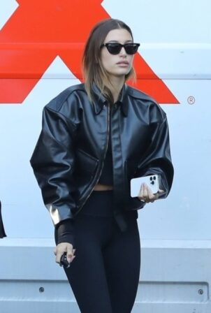 Hailey Bieber - Seen after pilates in Los Angeles