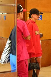 Hailey Bieber - Seen at a medical building with Justin Bieber in Beverly Hills