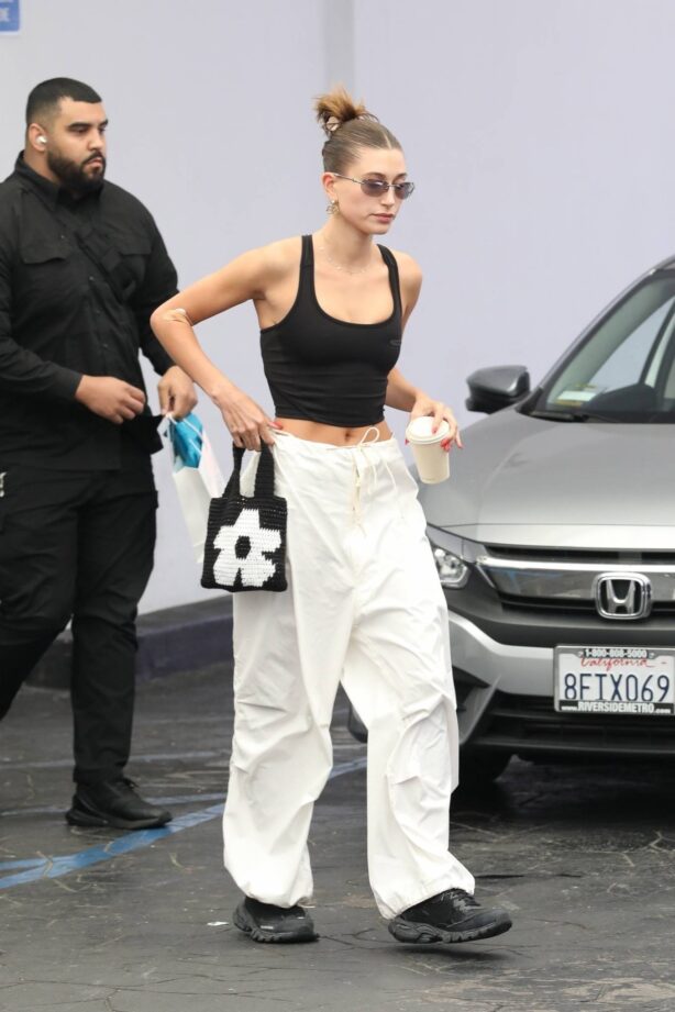 Hailey Bieber - Seen at an office building in Los Angeles