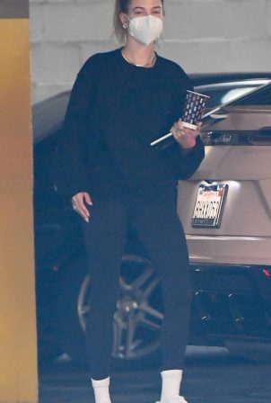Hailey Bieber - Seen at office building in Los Angeles