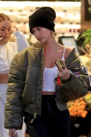 Hailey Bieber - Shopping at Erewhon Market in Los Angeles