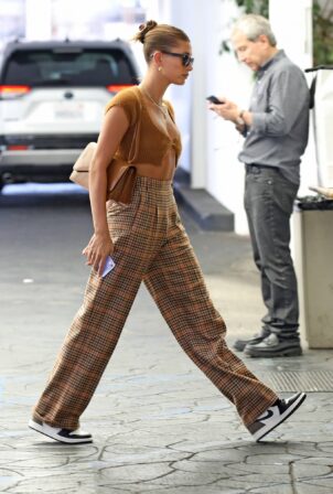 Hailey Bieber - steps out to handle business in Beverly Hills
