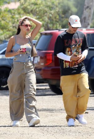 Hailey Bieber - With Justin arrive at their niece's birthday party in L.A