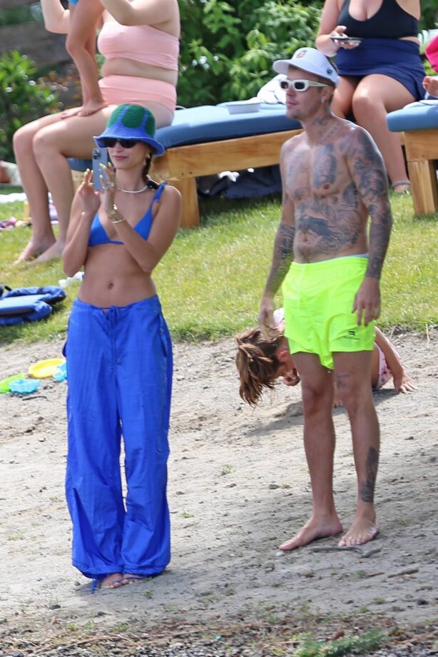 Hailey Bieber - With Justin at the beach in Coeur d'Alene