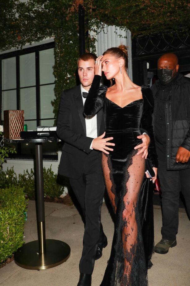 Hailey Bieber - With Justin Bieber celebrate opening of Justin’s art gallery auction in Hollywood