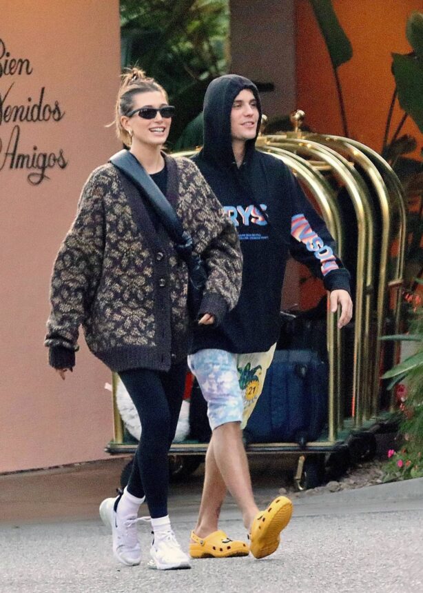 Hailey Bieber - With Justin Bieber seen at The Beverly Hills Hotel in Beverly Hills