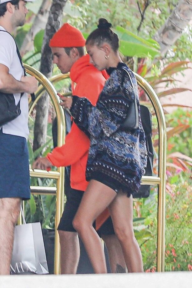 Hailey Bieber -With Justin Bieber seen at the Beverly Hills Hotel
