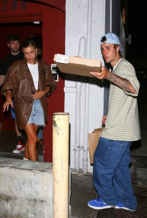 Hailey Bieber - With Justin seen leaving Funke restaurant in Beverly Hills
