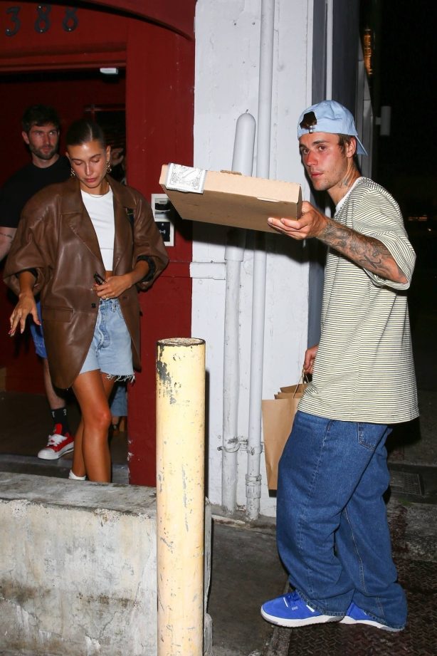Hailey Bieber - With Justin seen leaving Funke restaurant in Beverly Hills