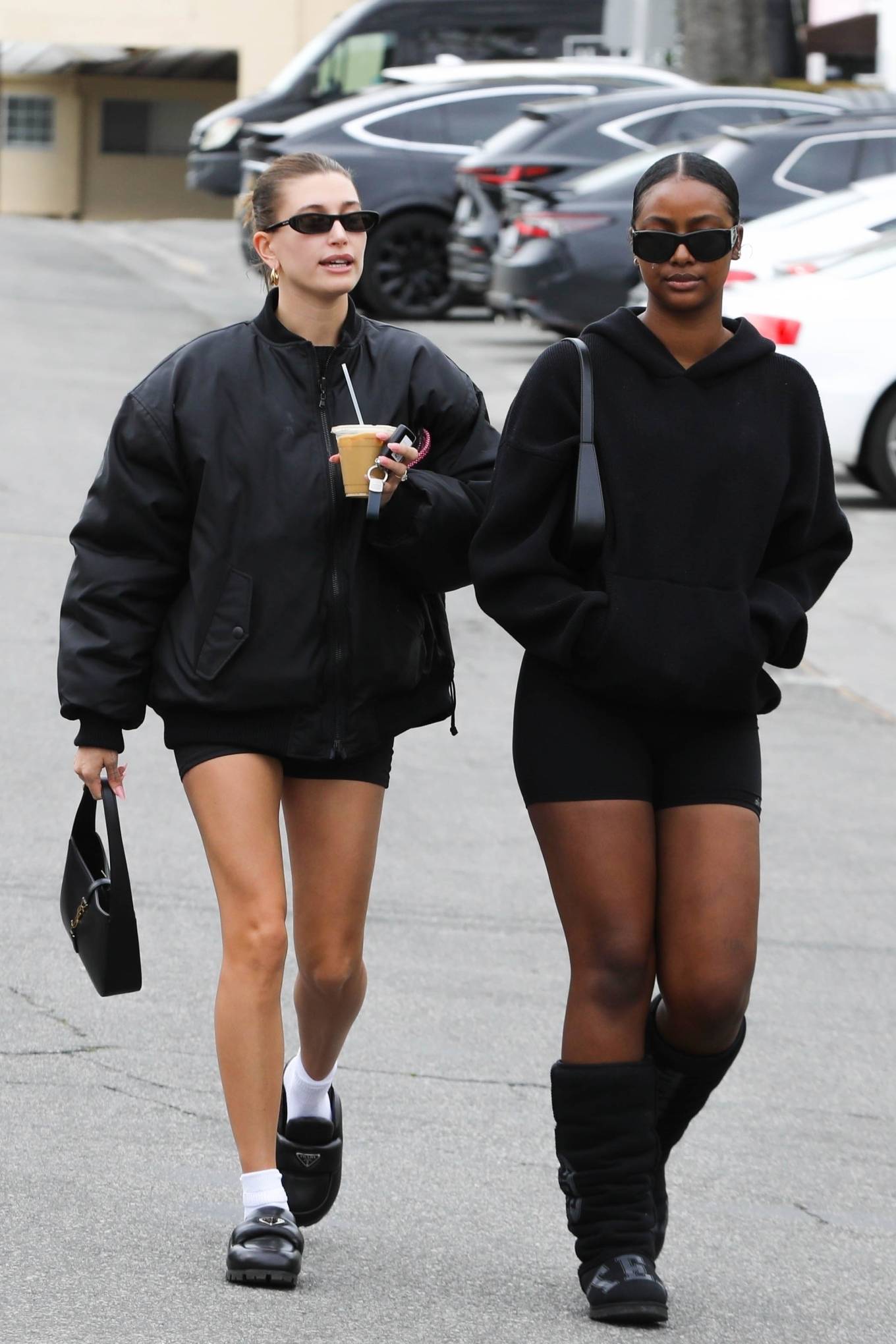 Hailey Bieber - With Justine Skye seen after workout in West Hollywood