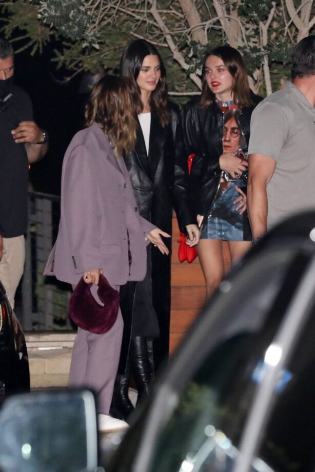 Hailey Bieber - With Kendall Jenner step out together at Nobu in Malibu