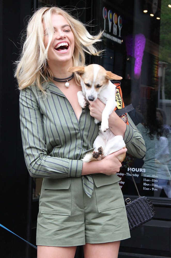 Hailey Clauson - The Dylan's Candy BarN Dog Adoption Event in New York