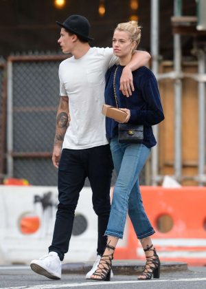 Hailey Clauson with boyfriend out in New York