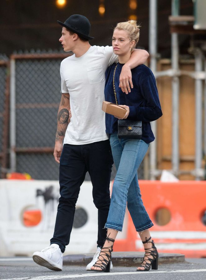 Hailey Clauson with boyfriend out in New York