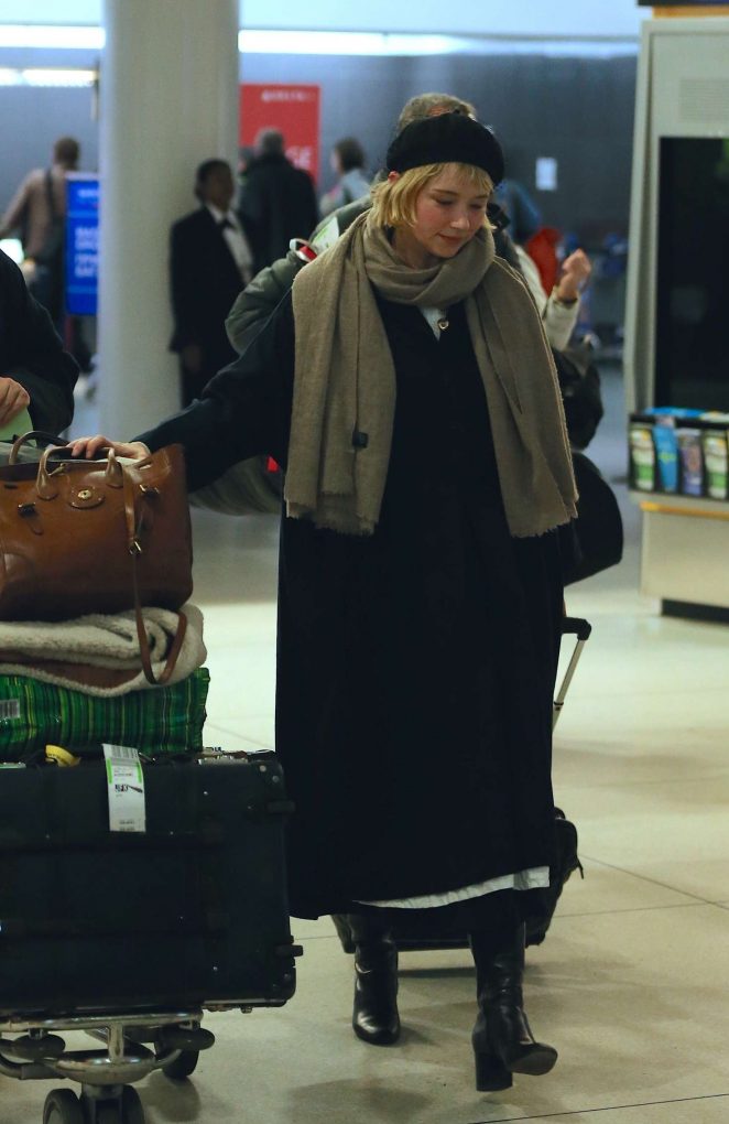 Haley Bennett at JFK Airport in NYC