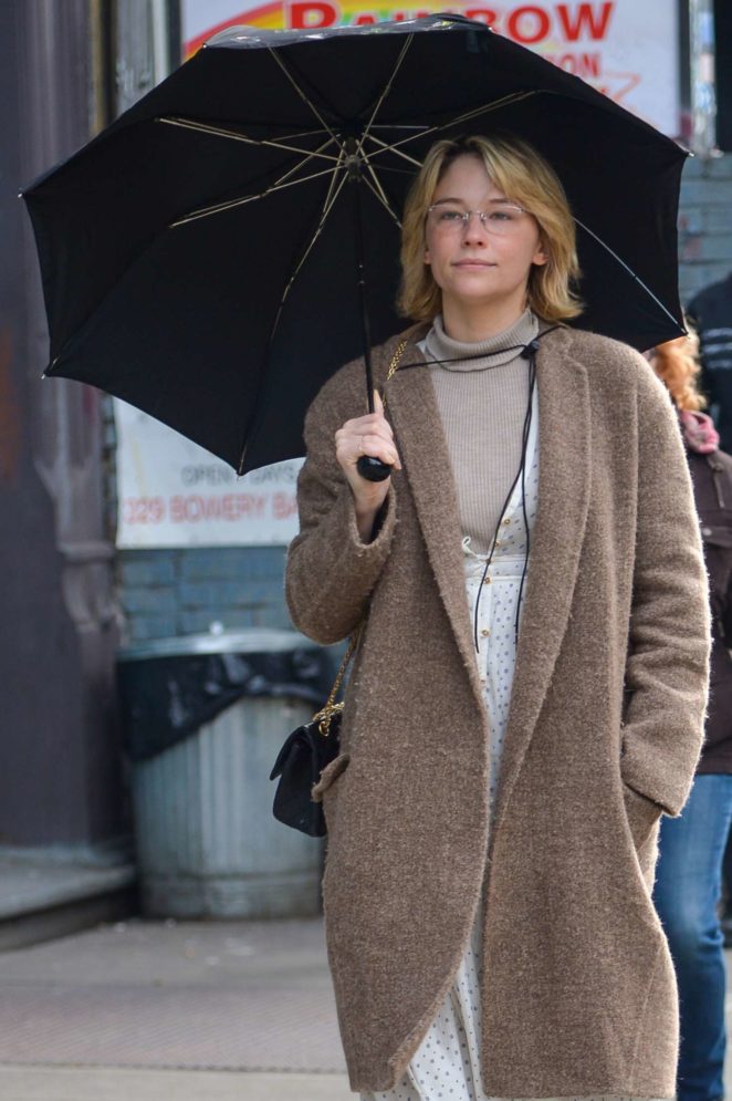 Haley Bennett out on the Lower East Side in NYC