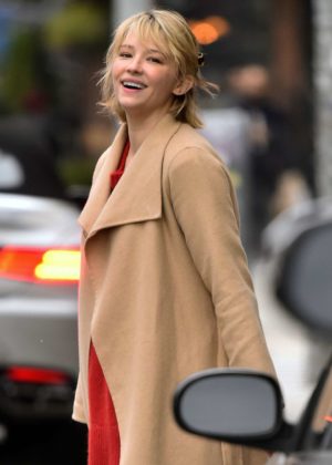 Haley Bennett - Walking her dog out in New York