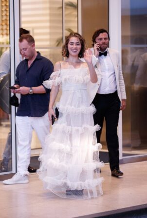 Haley Lu Richardson - Leaving the Martinez Hotel during the 74th Cannes Film Festival in Cannes