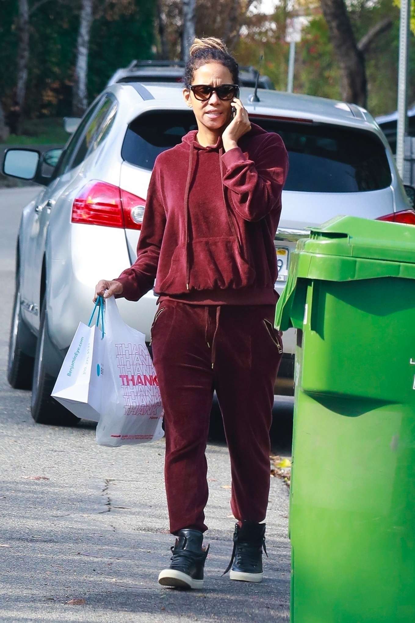 Halle Berry in Sweatsuit - Out in Los Angeles-01 | GotCeleb