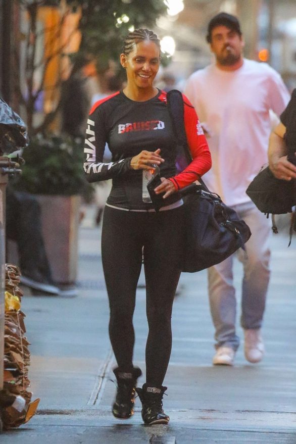 Halle Berry in Tights - Leaving the gym in NYC