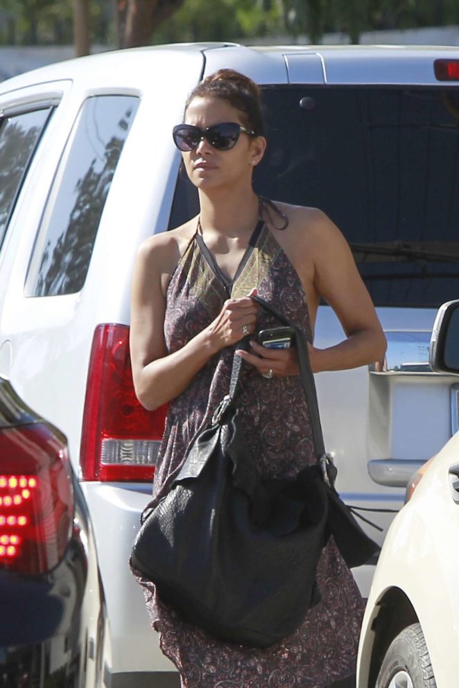 Halle Berry Leaves Gracias Madre in West Hollywood