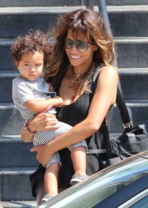 Halle Berry - Out with her son in Century City