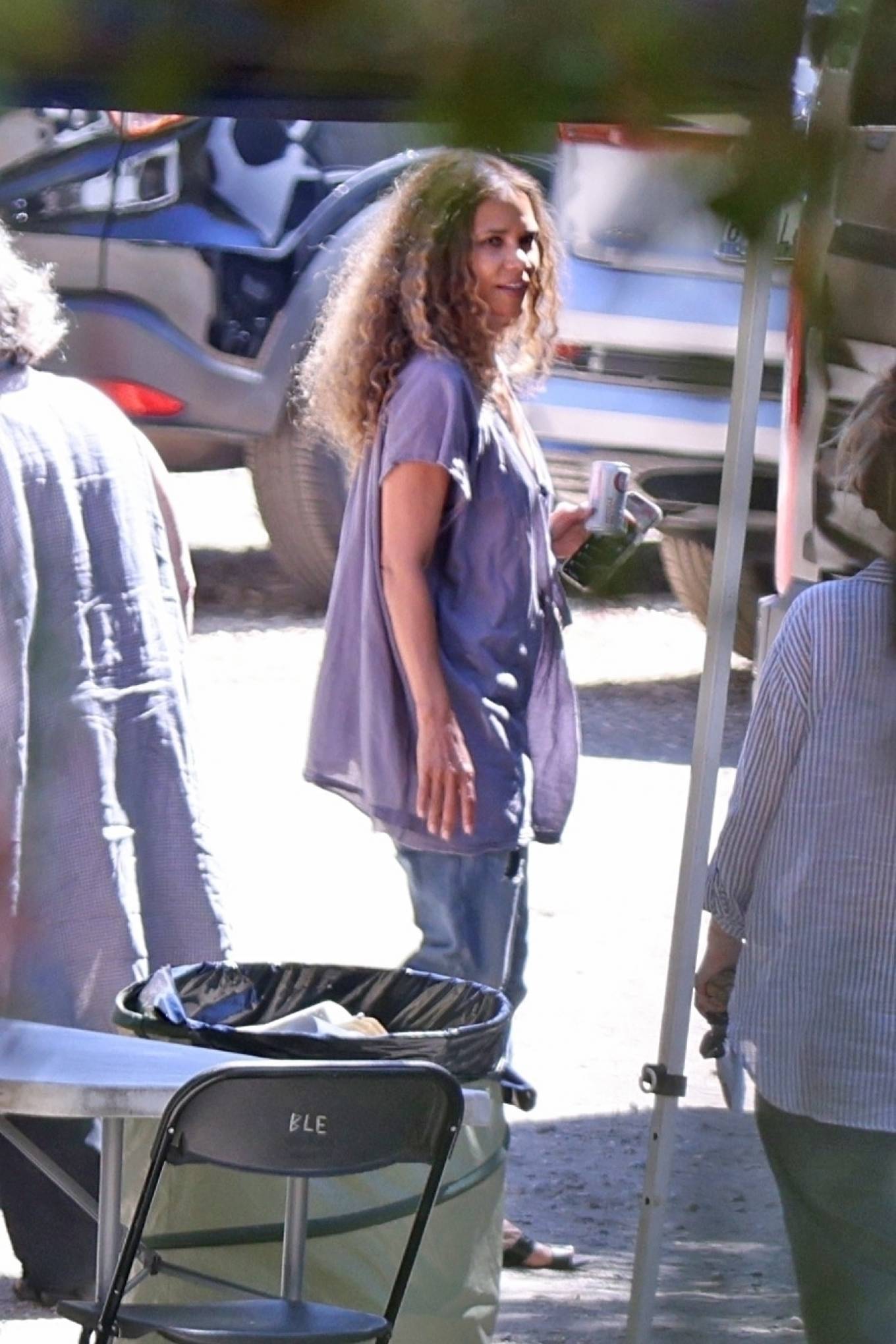 Halle Berry 2021 : Halle Berry -Seen filming a commercial for Sweaty Betty workout clothes in Malibu -11