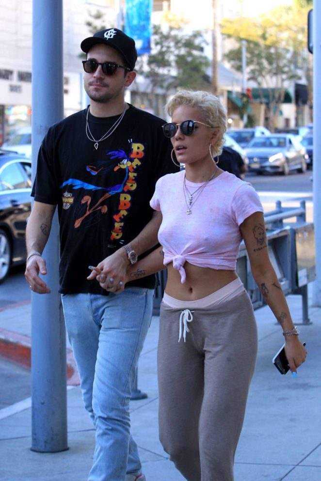 Halsey and G-Eazy - Leaving Il Pastaio in Beverly Hills