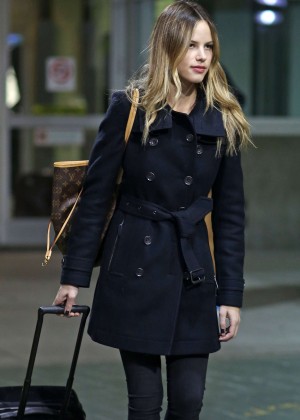 Halston Sage at Airport in Vancouver