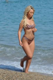 Harley Brash in Bikini on the beach in Marbella