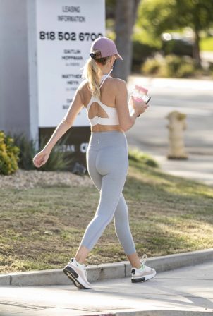 Hayley Roberts - In leggins while out for a walk in Calabasas